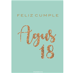 Afiche Pers. aqua y oro